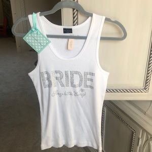 Victorias Secret sexy little thing “BRIDE” tank top with gemstone detailing.